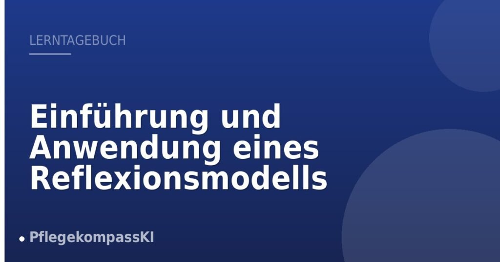 Einführung und Anwendung eines Reflexionsmodells