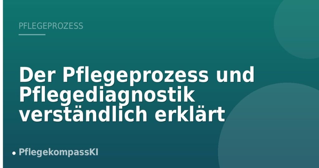 Der Pflegeprozess und Pflegediagnostik verständlich erklärt